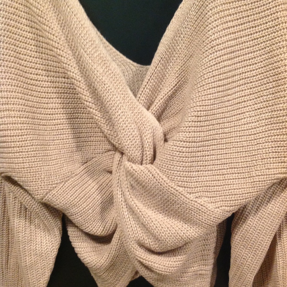 Blush Knit Sweater With Twist Back Or Front - image 5